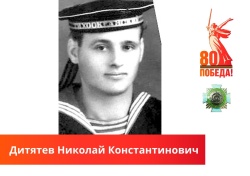 В память о подвиге: Дитятев Николай Константинович 