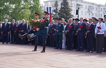 В День Победы на городском Мемориале Славы возложили цветы